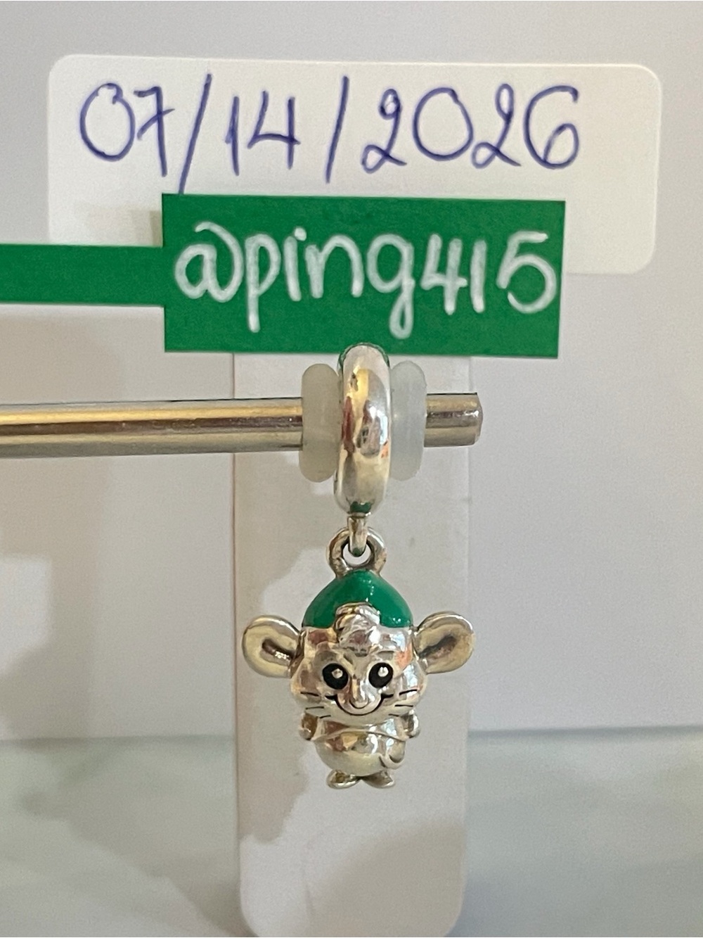 Pandora Disney Cinderella Gus Mouse Dangle Charm
